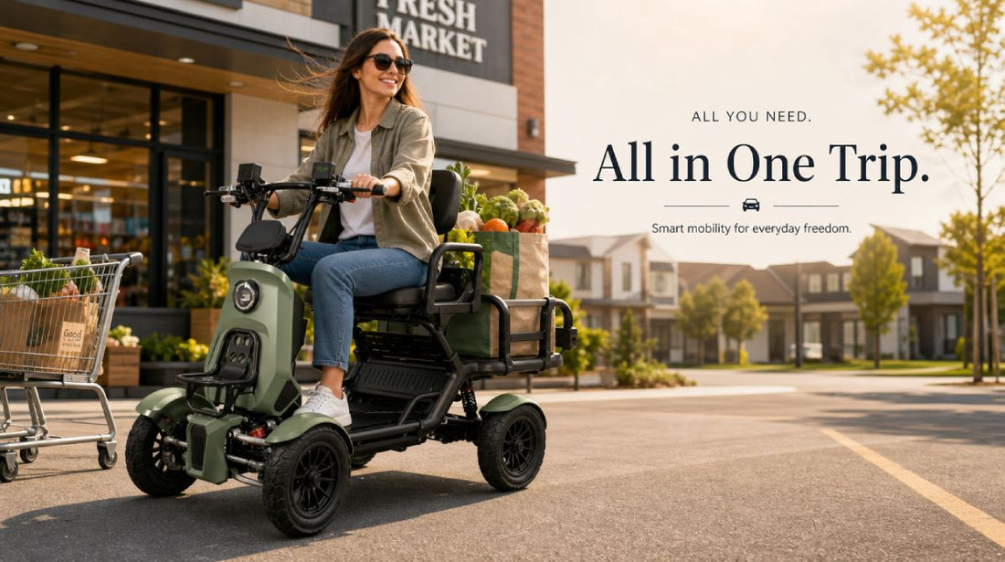 4‑Wheel Electric Scooters for Grocery Shopping: Stable, Compact, Reliable