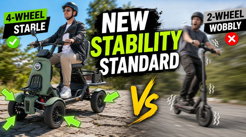 Why 4-Wheel Electric Scooters Set the New Stability Standard