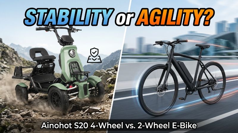 4-Wheel E-Scooter vs 2-Wheel E-Bike: Stability or Agility?
