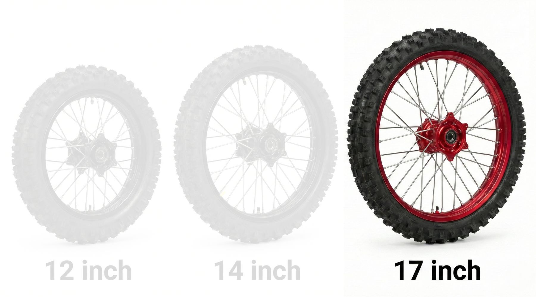 AINOHOT Velox Dirt ebike wheel size comarison