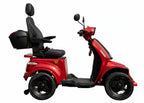 Ainohot F2R electric mobility scooter with a black seat, backrest, storage box, mirrors, and black wheels, shown from a side profile on a white background.