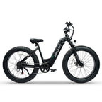 Black electric bike on a white background