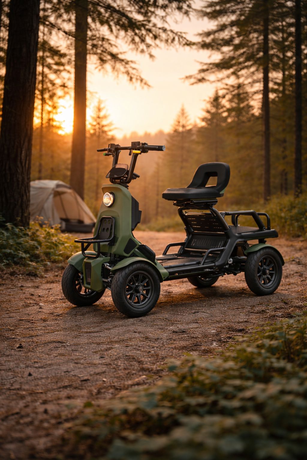 ainohot s20 4 wheel ebike park in the forest