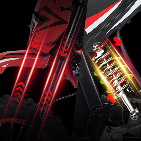 ainohot velox dirt ebike front rear suspension