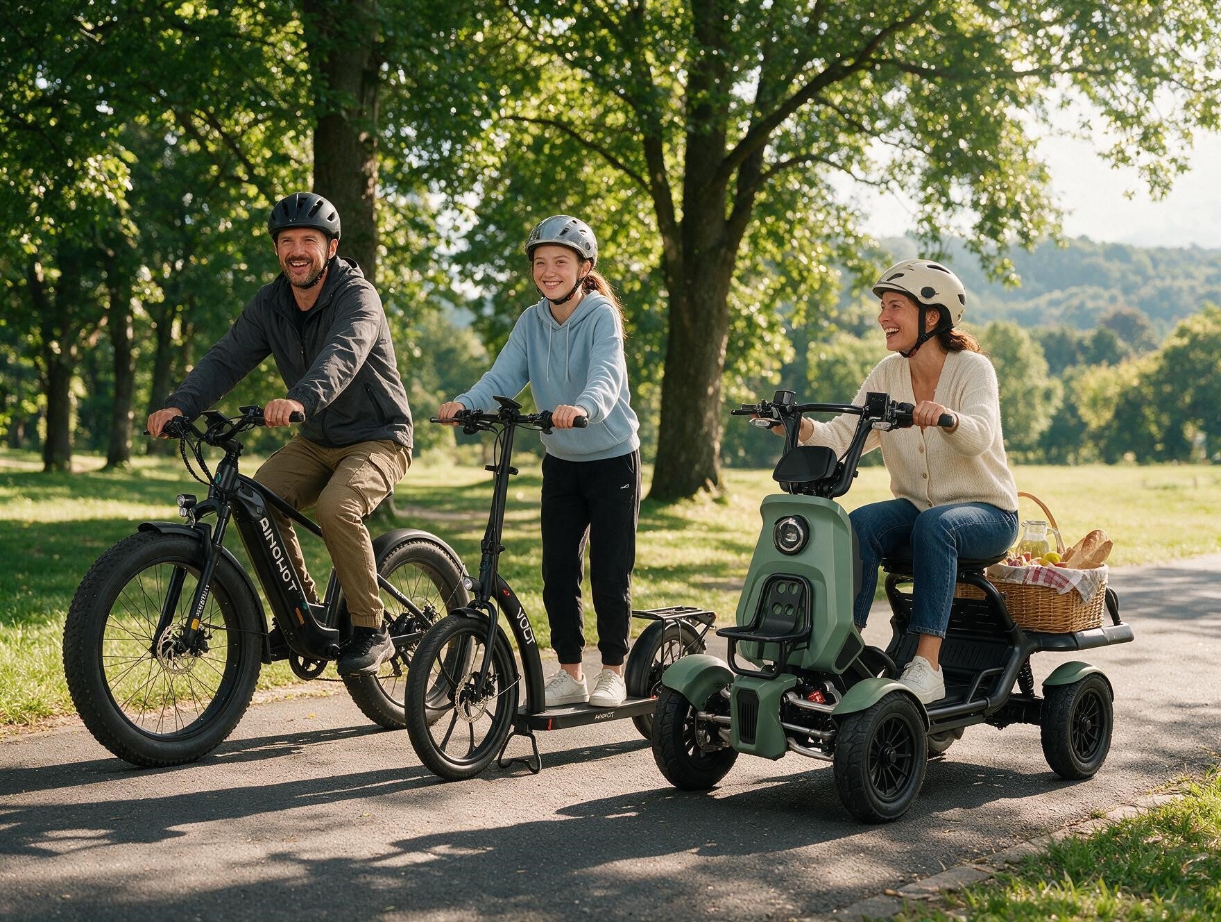 Upgrade your family rides with Ainohot. Safe, smooth, and fun electric transportation.
