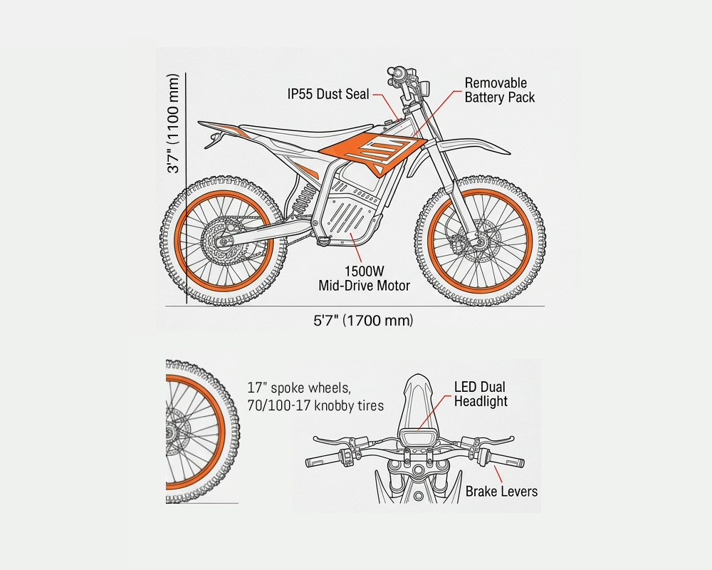 v3 specs velox dirt bike